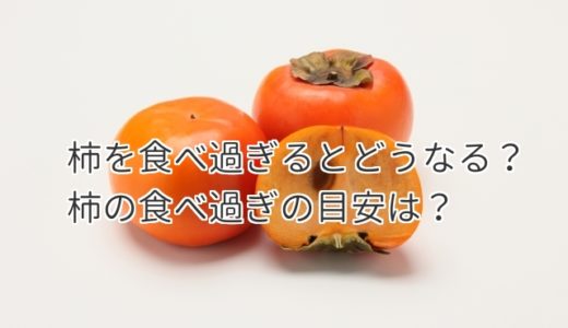 柿の食べ過ぎは何個なのか？毎日食べ過ぎると体調はどうなる？